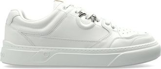 Ferragamo Seth Leren Sneakers - Heren - Sneakers - Wit - 39 EU - Leer - Schoenen