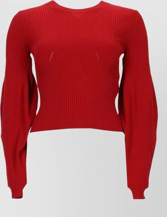 Stella McCartney ribbed crew neck cropped knit jumper