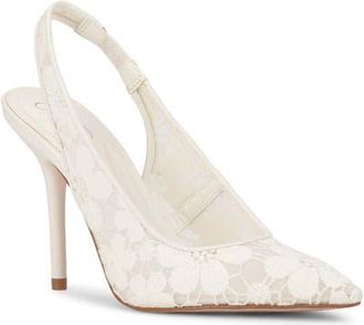 Jessica Simpson Liliere Slingback Pointed Toe Pump in Bright White at Nordstrom, Size 6