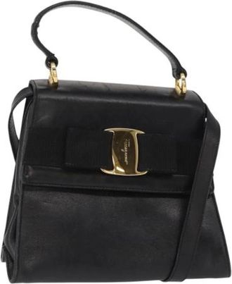 Ferragamo Pre-owned Handbags, female, Black, Size: ONE SIZE Pre-owned Handbag