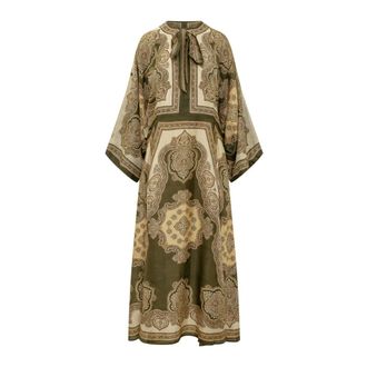 Zimmermann Midi Dresses, female, Green, Size: XS Mahon Tunic Midi Dress