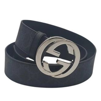 Gucci Pre-owned Vintage Leren Riem - Heren - Vintage Accessoires - Zwart - ONE Size - Leer - Vintage