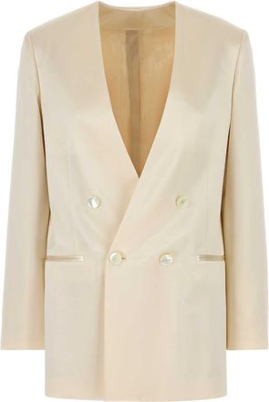 Alberta Ferretti Alberta Ferretti Ivory Satin Blazer
