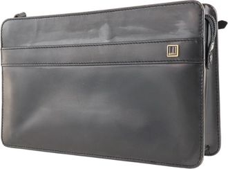 Dunhill Black Leather Clutch Bag (Pre-Owned)