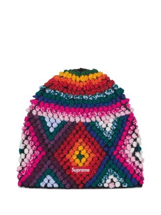 SUPREME textured-knit beanie hat