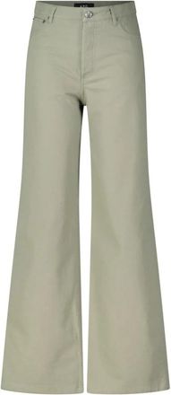 A.P.C. Wijd uitlopende Jeans - Dames - Wijde Broeken - Groen - W31 - Katoen - Broeken