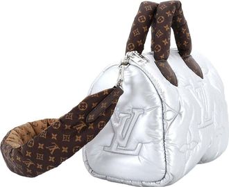Louis Vuitton Silver Monogram Quilted Econyl Nylon Speedy Bandouliere 25 (Authentic Pre-Loved)