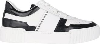 H&ouml;gl Vetersneaker in wit/zwart - Dames - Sneakers - Zwart - 34 1/2 EU - Leer - Schoenen