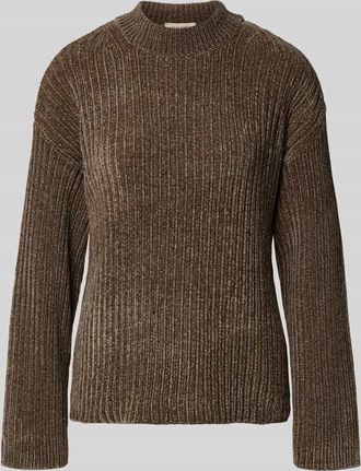 Freequent Strickpullover in Ripp-Optik Modell Thrill in Taupe, Größe XXL