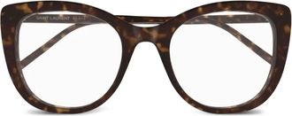Saint Laurent Eyewear Occhiali con logo - Marrone