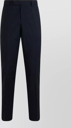 HUGO BOSS virgin wool high-rise straight-leg chinos