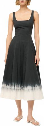 Staud Wells Dress In Onyx Tie Dye