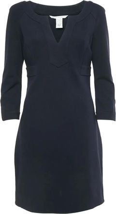 Diane Von F&uuml;rstenberg Jurk met V-hals - Blauw