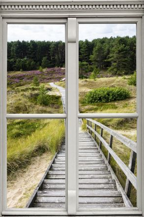 Queence Wandsticker »Treppe« Wandsticker, Wandbild, selbstklebend, 3D, Fenster