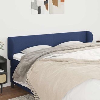 vidaXL Vidaxl Cabecero De Tela Azul 163x23x78/88 Cm