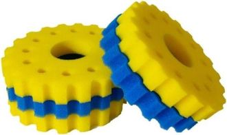 OEM Filtro Para Estanques, Espuma Para Filtro De Estanques, Apto Para Cpf/cpa20000-2 Espumas Azules + 3 Espumas Amarillas, 35 X 35 X 5 Cm