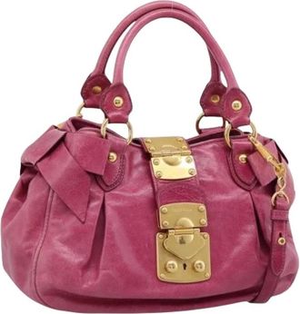 Miu Miu Pre-owned Hand Bag - Dames - Vintage Handtas - Roze - ONE Size - Leer - Vintage