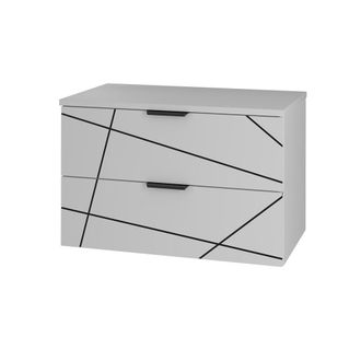 Petits Meubles Mueble bajo lavabo 80cm encimera paneles de melamina y mdf blanco