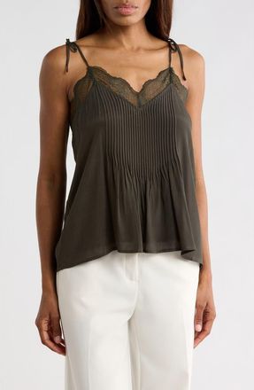 Ciebon Syvan Lace Trim Tank in Green at Nordstrom Rack, Size Small