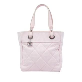 Chanel Bolso Tote Acolchado Pre-owned de Lona - Pre-owned - Mujer - Rosa - ONE SIZE