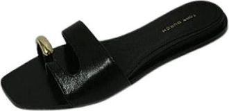 Tory Burch Schoenen, Dames, Zwart, 37 EU, Pierced Slide Sandalen