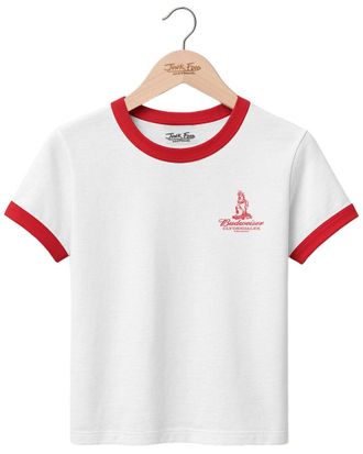 Junk Food Ringer Slim Fit Baby Tee