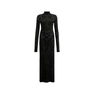 Roberto Cavalli Gowns, female, Black, Size: XS Ornamental Black Dress