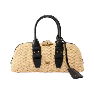 Pinko Handbags, female, Brown, Size: ONE SIZE Bowling Bag Baguette