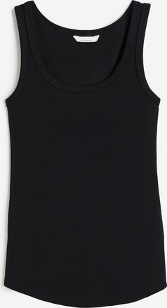 H&M MAMA Geripptes Tanktop - Schwarz