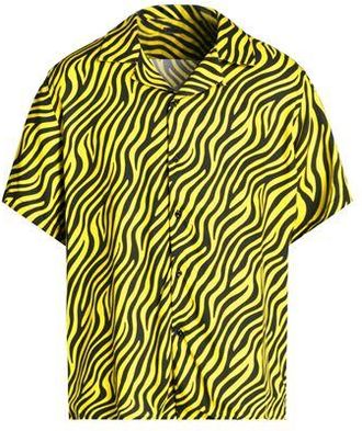 8 by YOOX PRINTED VISCOSE COLLAR CAMP SHIRT