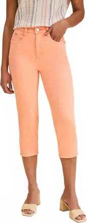 FDJ High-Rise Stretch Capri Pants In Cantaloupe