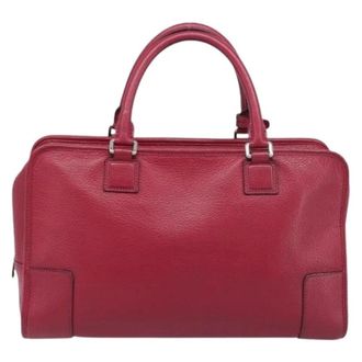 Loewe Pre-owned Handbag - Dames - Pre-owned - Rood - Maat: ONE Size Leer