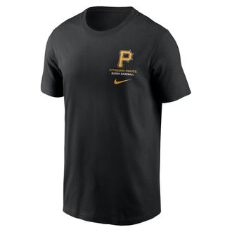 Nike Pittsburgh Pirates 2-Hit Nike Mens MLB T-Shirt in Black | N19900APTB-1DJ