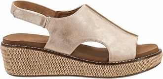 Corkys Footwear Womens Ready Or Not Wedge Sandals In Gold