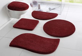 My Home Badematte »Merida, Badvorleger, Badezimmer Teppich« Höhe 32 mm rutschhemmend beschichtet fussbodenheizungsgeeignet schnell trocknend strapazierfähig B