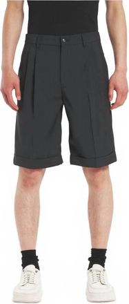 Barena Scandola Tropical Woven Shorts In Navy