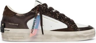Crime London Sk 8 Cocoa Mist Sneaker - Dames - Sneakers - Veelkleurig - 40 EU - Leer - Schoenen