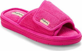 Dearfoams Mickey Terry Adjustable Shower Slide Slipper in Paradise Pink at Nordstrom, Size X-Large