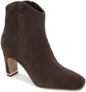 Kenneth Cole Grizelda Square Toe Bootie in Chocolate Suede at Nordstrom Rack, Size 7