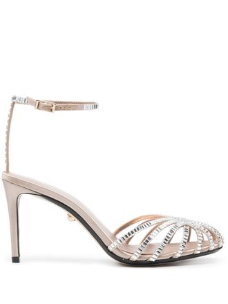 Alev&igrave; Sandalen verfraaid met kristallen - Beige