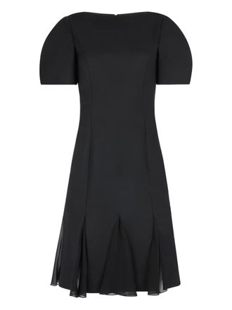 Nina Ricci Mini-jurk met korte mouwen en peplum-design - Zwart