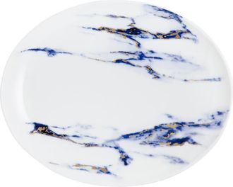 Prouna Marble Azure 12 Inch Oval Platter in White at Nordstrom