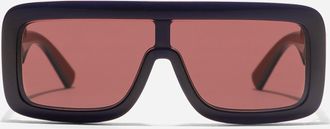 Dolce & Gabbana Dg Logo Sunglasses - Man Transparent Dark Blue Onesize