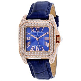 Christian Van Sant Womens Radieuse Blue Rectangle 29mm