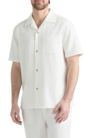 Hunter Fowness Short Sleeve Button-Up Shirt in White at Nordstrom Rack, Size Medium