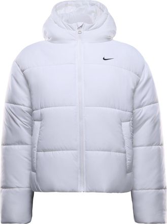 Nike (WMNS) Nike Classic Puffer Therma-FIT Loose Hooded Jacket White Black FZ5900-100