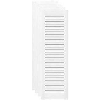 vidaXL Puerta De Armario De Lamas 4 Uds Blanco 99x29,5 Cm Vidaxl