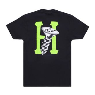 HUF T-Shirts, male, Black, Size: XL Black Mens Tee Short Sleeve
