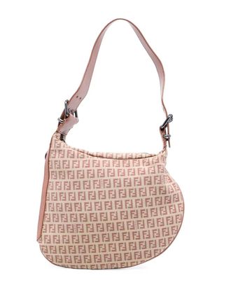 Fendi Borsa passepartout Oyster in tela con motivo Zucchino 2000-2010 - Marrone