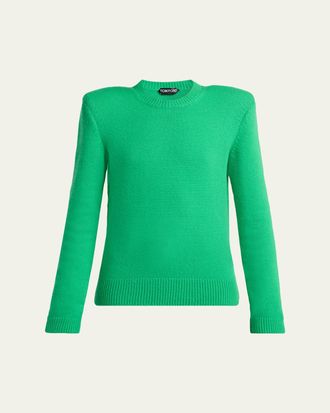 Tom Ford Long-Sleeve Cotton Crewneck Sweater